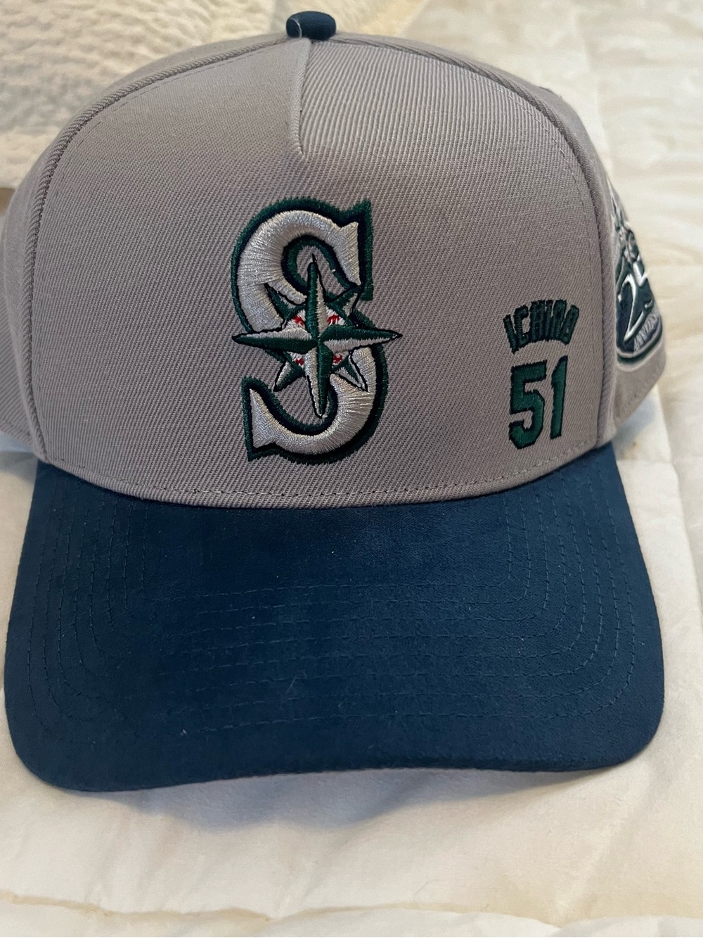 Mitchell & Ness Gray and Blue Pro-Pinch Fit Baseball Cap